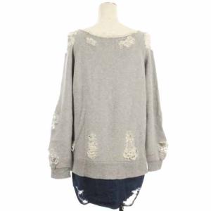 MIHARA YASUHIRO ダメージ スウェット トレーナー 裏毛 グレー 36 RF