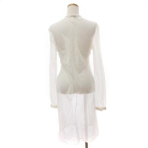 Ermanno Scervino ロングシャツ ブラウス 長袖 シースルー シアー レース 白 ホワイト RF