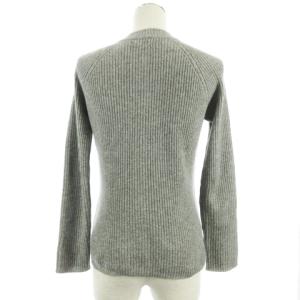 OLD ENGLAND リブニット カーディガン カシミヤ100％ グレー ECS