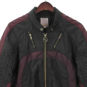 DIESEL ライダース ジャケット ジップアップ ナイロン ブラック M