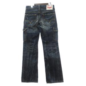 Levi's カーゴ デニムパンツ ブーツカット ヴィンテージ加工 ハチノス OL707-0001 インディゴ
