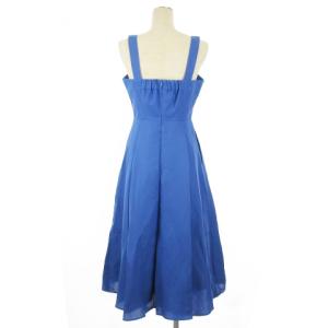 ANAYI 23SS ジャンパースカート ワンピース ロング フレア ブルー 38