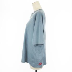 JURGEN LEHL ババグーリ babaghuri Tシャツ カットソー ステッチ 半袖 コットン ブルー L ECS