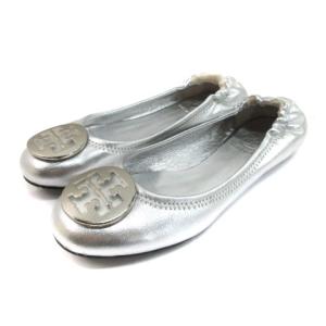 フラット バレエシューズ 6 シルバーカラー 231130E YHG