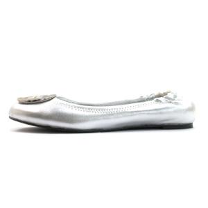 TORY BURCH フラット バレエシューズ 6 シルバーカラー 231130E YHG