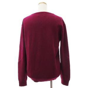 BEAUTY&YOUTH UNITED ARROWS 美品 ウールカシミヤブレンドVネックニット セーター 長袖 無地 赤系 レッド系 YHG