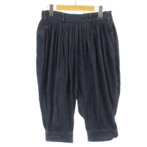 バルーンパンツ 七分丈 デニム ジーンズ ライトオンス インディゴ XS