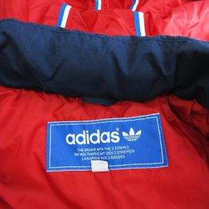 adidas Originals ダウンジャケット フーディー Z13609 紺 ネイビー 赤 レッド系 L GY01