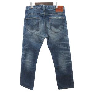 Levi's 504 ストレート デニム パンツ ジーンズ USED加工 ブルー系 W33 L32