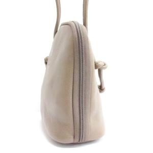 IL BISONTE レザー クロスボディバッグ ショルダーバッグ イタリア製 グレージュ