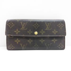 旧型 モノグラム ポルトフォイユサラ フラップ 長財布 M61723 フランス製 ブラウン ECS