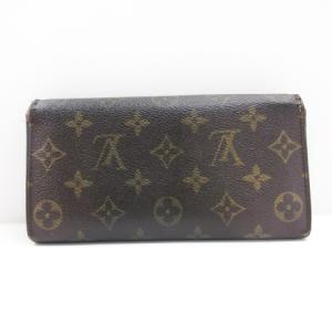 LOUIS VUITTON 旧型 モノグラム ポルトフォイユサラ フラップ 長財布 M61723 フランス製 ブラウン ECS