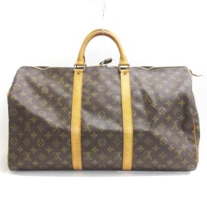 LOUIS VUITTON モノグラム キーポル 50 ボストンバッグ M41426 フランス製 ブラウン ECS