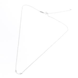 TIFFANY&Co. Tスマイル ミニ ネックレス 16P ダイヤモンド K18WG シルバーカラー