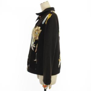 LEONARD SPORT ジャケット ニット 細畝コーデュロイ 切替 ブラウン 40 ECS