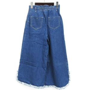 M'S GRACY ワイド デニム パンツ カットオフ 36 インディゴ 240109E