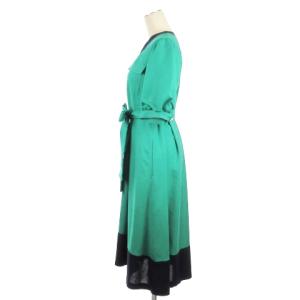 Grace Class ワンピース ロング 五分袖 金ボタン 02202 31030 グリーン 36