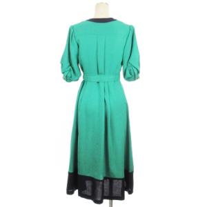 Grace Class ワンピース ロング 五分袖 金ボタン 02202 31030 グリーン 36