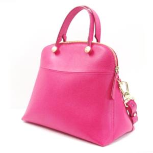 FURLA パイパー M 2WAY ハンド バッグ ショルダー レザー G5996 イタリア製 ピンク ECS