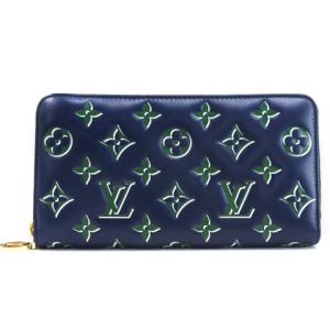 M82642 モノグラム ジッピー ウォレット 長財布 ラウンドファスナー ラムレザー ネイビー