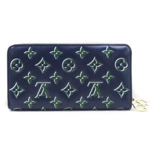 LOUIS VUITTON M82642 モノグラム ジッピー ウォレット 長財布 ラウンドファスナー ラムレザー ネイビー