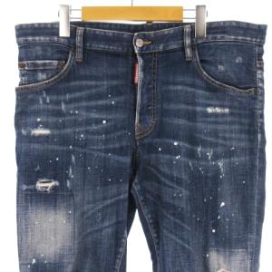 DSQUARED2 UNDER PATCH SKATER JEAN スキニー ペイント ダメージ S74LB0673