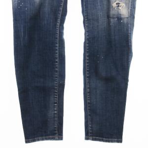 DSQUARED2 UNDER PATCH SKATER JEAN スキニー ペイント ダメージ S74LB0673