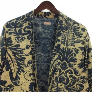 KAPITAL ダマスク柄抜染Pt KAKASHI コート ガウン ネイビー 2