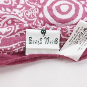South2 West8 スカーフ バンダナ ペイズリー コットン ピンク ECS