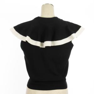 ESTNATION ノースリーブ ニット カットソー ノースリーブ ブラック F