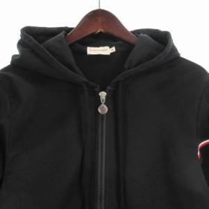 MONCLER スウェット パーカー ジップアップ 裏毛 ブラック M