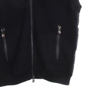 MONCLER MAGLIONE TRICOT GILET ダウンベスト ニット 切替 ネイビー XL