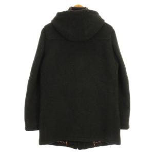 Brooks Brothers ダッフルコート ロング フーディ ジップアップ トグルボタン ニット ウール カーキ S