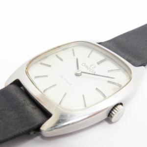 OMEGA DE VILLE デビル 腕時計 スクエア 手巻き シルバー文字盤
