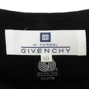 GIVENCHY HI FORMAL セットアップ ノーカラー ジャケット スカート 10 ブラック GY11