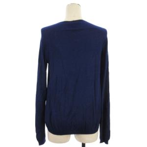Drawer 18G カシミヤ シルク リブクルー ニット セーター 6513-106-0198 ブルー系 1 GY31