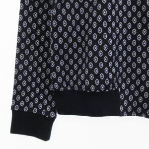 Brooks Brothers 良品 ニット カーディガン 長袖 総柄 紺 ネイビー M トップス