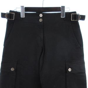 ARMANI JEANS カーゴ パンツ ワイド コットン イタリア製 ブラック 38 ECS