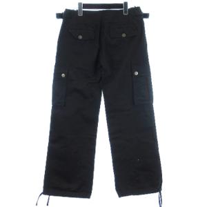ARMANI JEANS カーゴ パンツ ワイド コットン イタリア製 ブラック 38 ECS