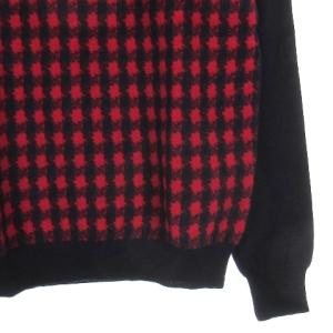 N°21 ニット セーター チェック ウール イタリア製 ネイビー 46