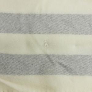 POLO RALPH LAUREN タグ付き リサイクルウール マフラー マフラー ボーダー イタリア製 ホワイト ECS