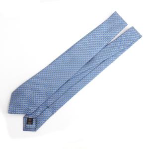 LOUIS VUITTON ネクタイ レギュラー V柄 総柄 シルク MR0138 ブルー ECS
