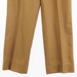 LEONARD FASHION センタープリーツ パンツ ウール ベージュ 70-95 ボトムス ECS
