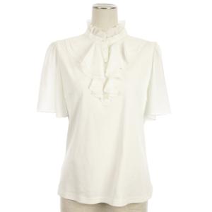 フリル シャツ カットソー 半袖 215334 ホワイト 40