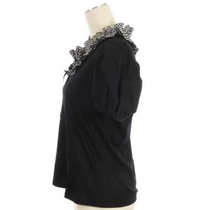 M'S GRACY 23SS フリル カットソー Tシャツ 半袖 ギンガムチェック 315335 ブラック 40