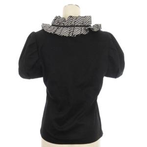 M'S GRACY 23SS フリル カットソー Tシャツ 半袖 ギンガムチェック 315335 ブラック 40