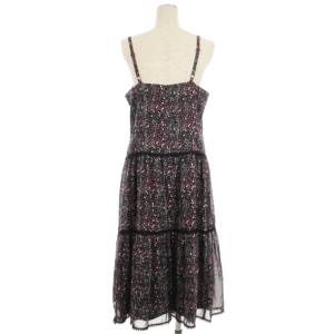 M'S GRACY キャミソール ワンピース ロング 小花柄 111341 ブラック 42