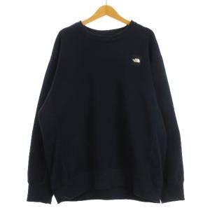 スクエアロゴクルー スウェット プルオーバー トレーナー 裏起毛 NT62041 ネイビー XL ECS