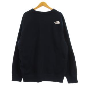 THE NORTH FACE スクエアロゴクルー スウェット プルオーバー トレーナー 裏起毛 NT62041 ネイビー XL ECS