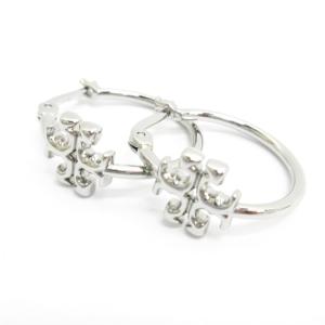 スモール エレノア フープ ピアス シグネチャー ロゴ 138067 シルバーカラー